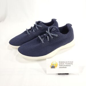 Allbirds Wool Runner Athletic Lace Up Running Shoe Womens Size 6 Blue White